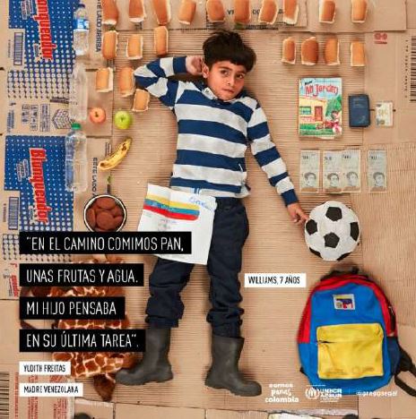 Ni&ntilde;o venezolano de 7 a&ntilde;os: &ldquo;En el camino comimos pan, unas frutas y agua. Mi hijo pensaba en su &uacute;ltima tarea&rdquo;