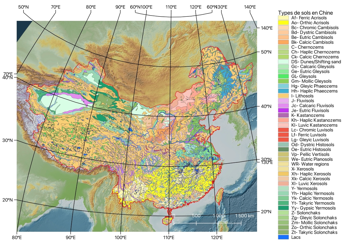 Types de sols en Chine