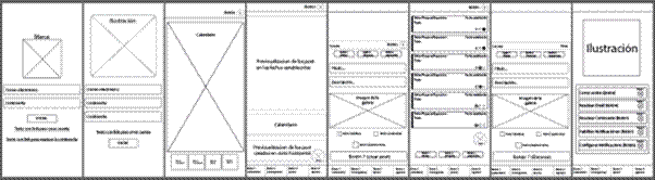 Wireframe de baja fidelidad.
