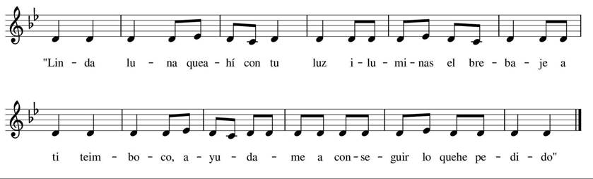 Versos tercero y cuarto, estrofas A/A&rsquo;.