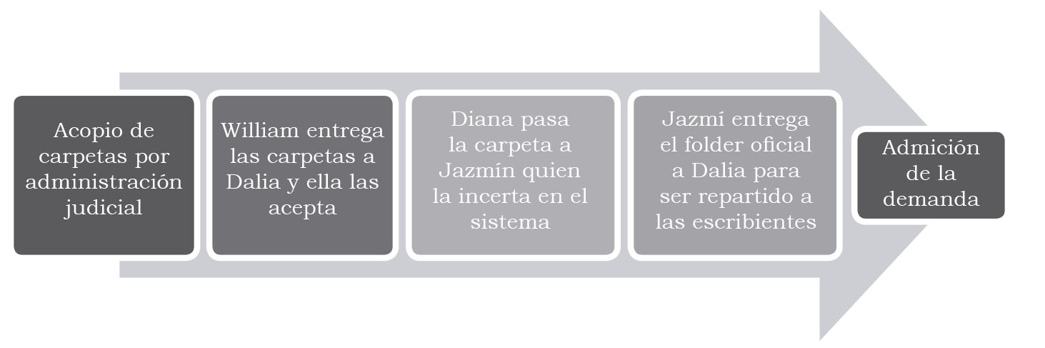 Proceso de circulación de los
expedientes nuevos