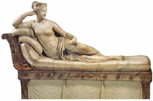 Antonio Canova, Paolina Borghese como Venus victoriosa (1804-1808). Galleria Borghese, Roma