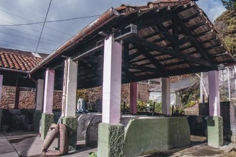 Estructura de la cubierta de la zona de los lavaderos