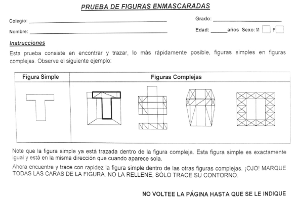 Prueba de figuras enmascaradas
