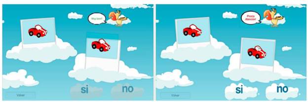 Ejemplos de est&iacute;mulos usados en el subtest 1 del Test de Atenci&oacute;n Infantil 6.0