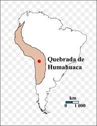 Ubicaci�n del sitio de Humahuaca, donde se descubri� una falange de llama de ocho mil a�os de antig�edad. Este registro evidencia la posible existencia de llamas protodom�sticas para este momento