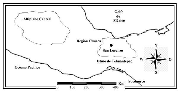 Ubicaci�n de San Lorenzo Tenochtitlan