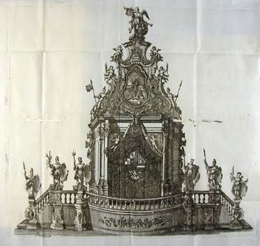 Oath stage for Charles III in Palma