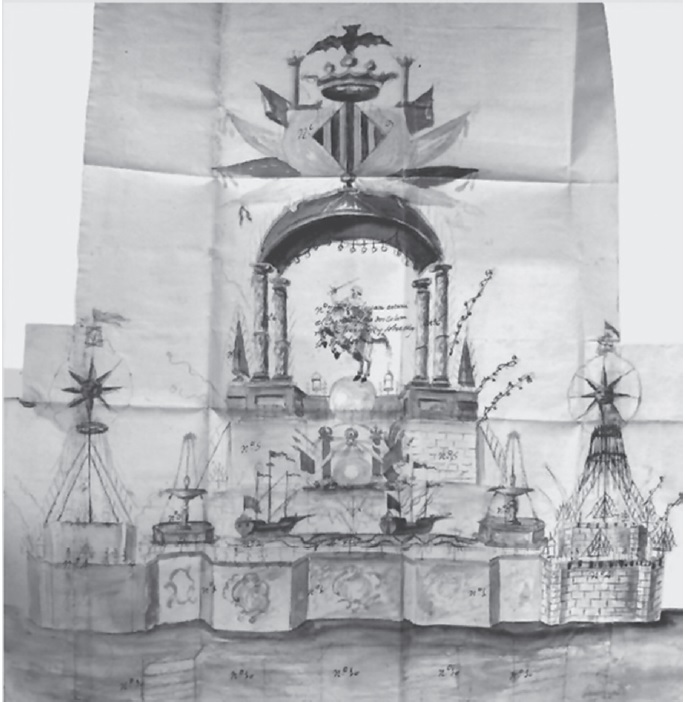 Fireworks for the oath of Charles IV in Valencia