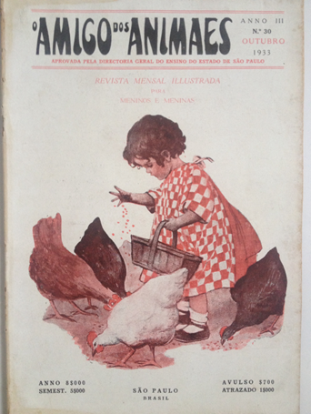 Capa da revista da Suipa que retrata a interação ideal entre crianças e animais