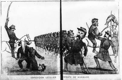 Espedicion Letelier. Combate de Hu&aacute;nuco