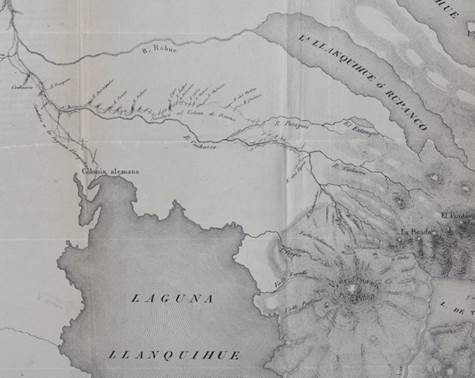 Map of Lakes Llanquihue and Rupanco (1852)