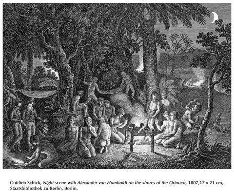 Ilustración basada en el viaje de Humboldt al Orinoco