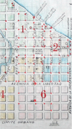 Detalle del centro pol�tico-econ�mico y prostibulario de Punta Arenas 