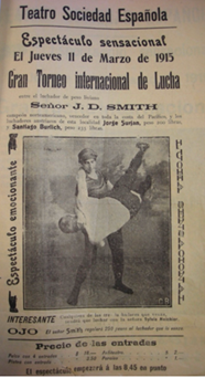Segundo cartel publicitario el espect�culo de lucha en Gallegos 