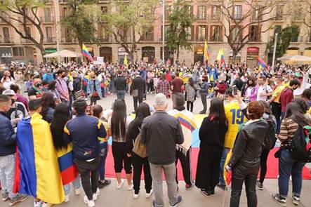 Movilización en protesta 1: Colombia, Estamos Contigo. Barcelona, España, 2021