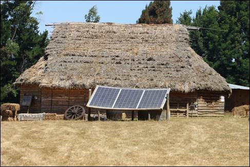 Ruka con paneles solares