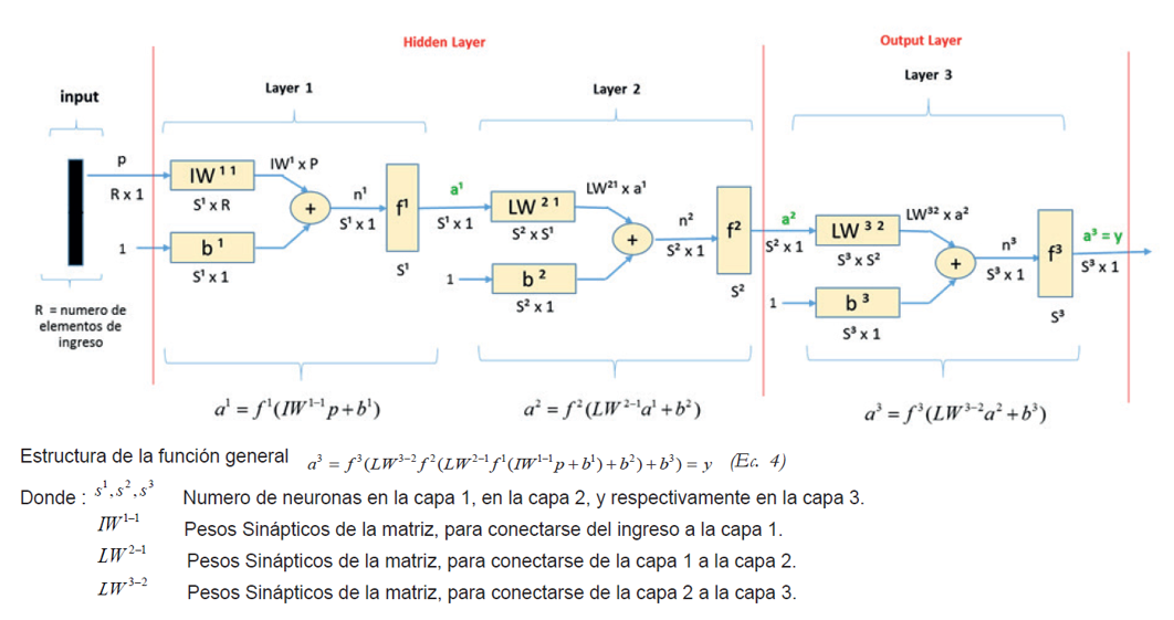  Estructura del Modelo Neuronal
Multicapa