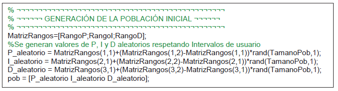 Parte del c&oacute;digo que genera la poblaci&oacute;n gen&eacute;tica