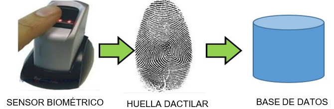 M�dulo de inscripci�n de una huella dactilar de un sistema biom�trico