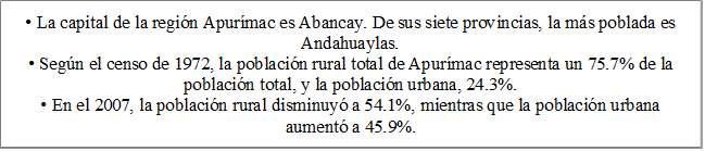 Población de Apurímac