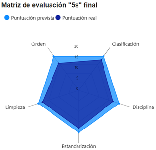 Grado de adopcin de las 5S en la revisin final.