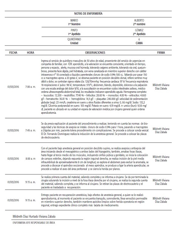 Notas de Enfermería