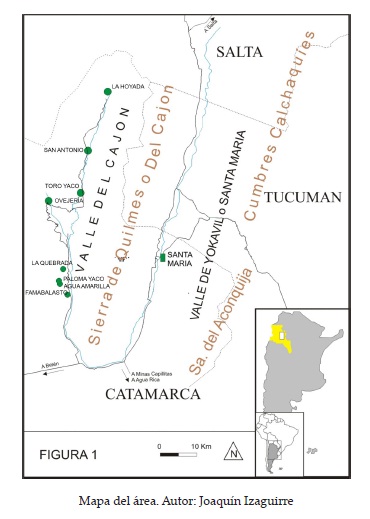 Mapa del área.