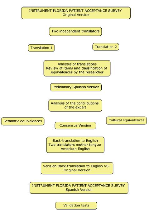 Translation and back-translation process