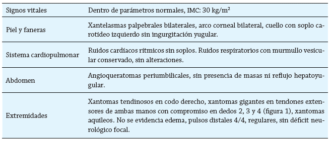 Examen f&iacute;sico paciente 4