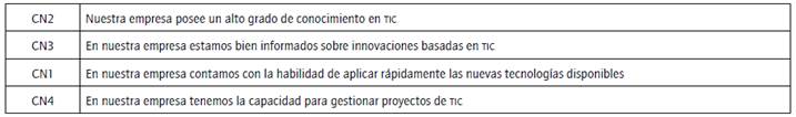 Conocimiento en ΤΙ en relaci&oacute;n con el negocio