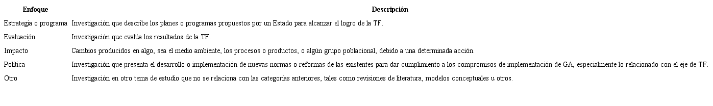 Descripción del enfoque.