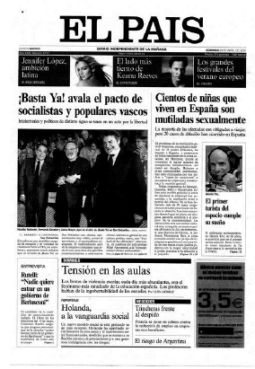 Elecciones auton&oacute;micas
de 2001. 

El
Pa&iacute;s (29.04.2001).