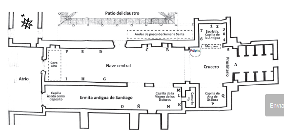 Plano e inventario de la iglesia del hospital de Tunja 