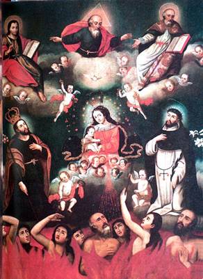 Manuel de Sep&uacute;lveda. Virgen del Rosario y Purgatorio. 1781