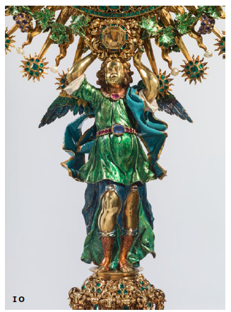 Jos&eacute; de Galaz. Detalle del &aacute;ngel. Custodia de la Compa&ntilde;&iacute;a de Jes&uacute;s de Santaf&eacute;, "La Lechuga". 1700-1707