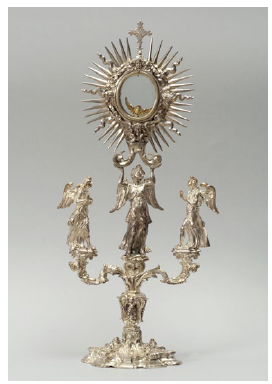 Platero napolitano. Ostensorio. Finales del siglo XVI, inicios del siglo XVII. Plata. Catedral, Ruvo di Puglia