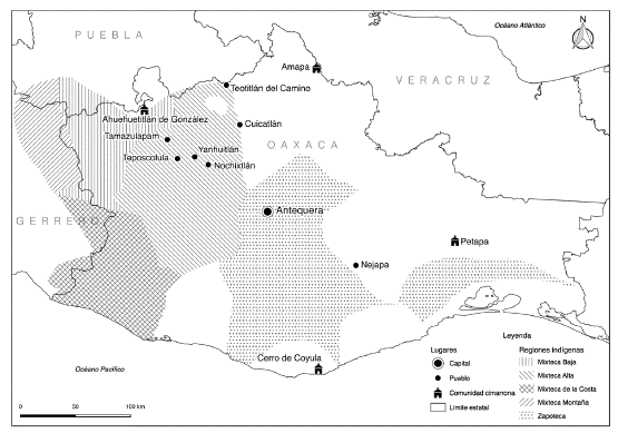 Espacios de resistencia y rutas de los esclavizados de Oaxaca