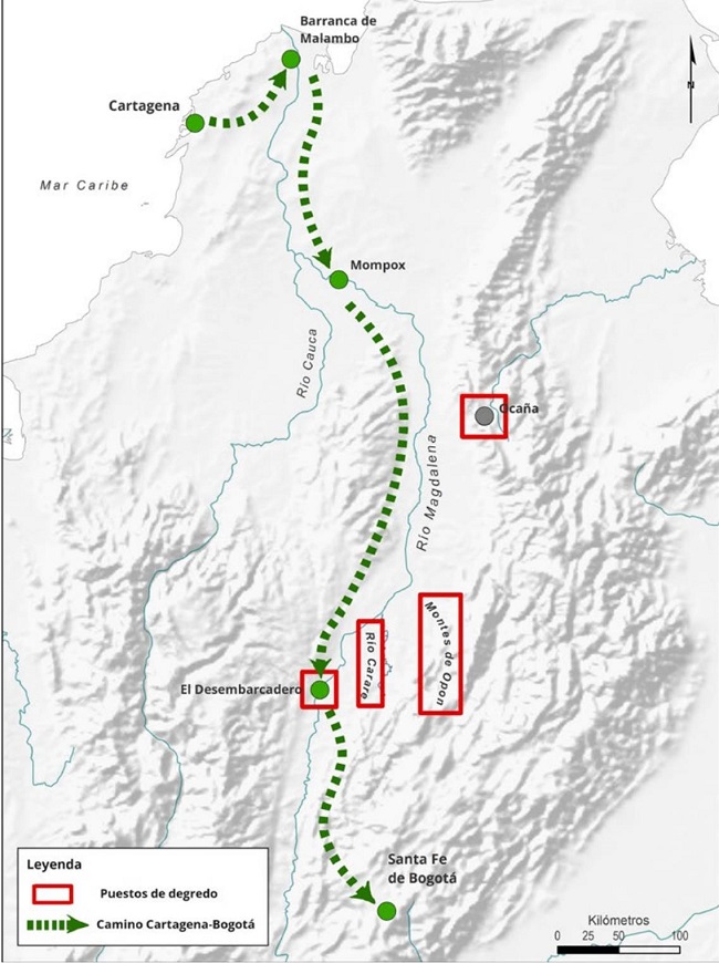 Ruta de contagio y puestos de control