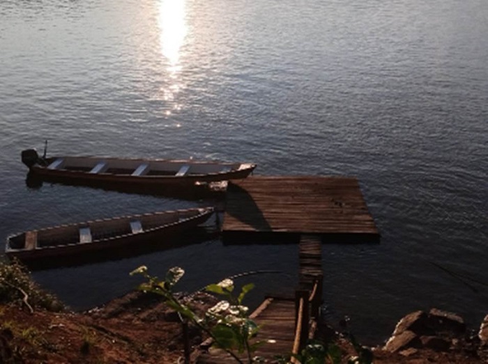 Muelle flotante en La Pedrera, departamento del Amazonas