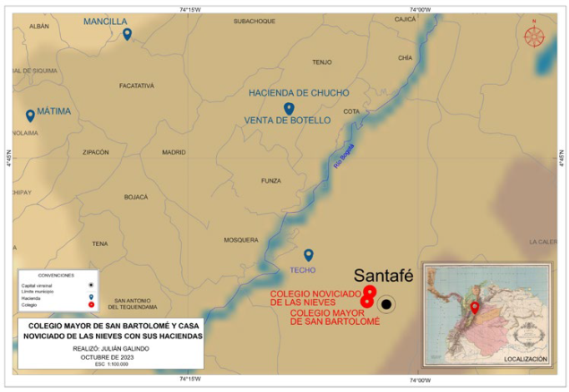 Colegio de San Bartolomé y Las Nieves con sus respectivas haciendas