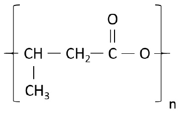Chemical structure of PHB [50].
