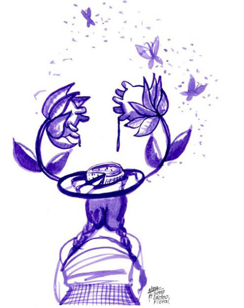 Suero lácteo floral