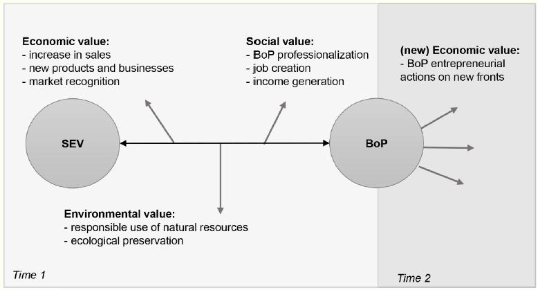 Values created in SEV-BoP partnership.