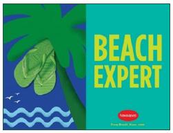 Havaianas sandals become part of the leaves of a tree, in the advertisement that carries the text: &lsquo;Beach expert&rsquo;.