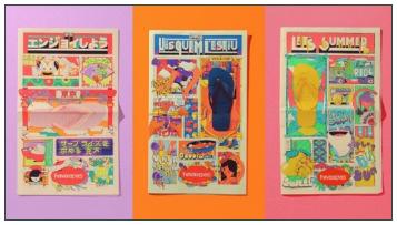 Illustrations from the global &lsquo;Partiu Ver�o&rsquo; campaign adapted into different languages, not just English.