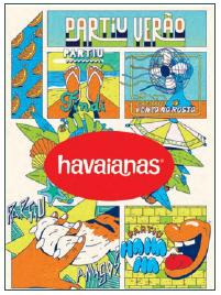 Illustration of the &lsquo;Partiu Ver�o&rsquo; campaign with comics showing the themes of joy, summer, and friendship.