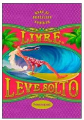 Illustration of a surfer with the words &lsquo;Free, light, loose.&rsquo; This image is also found on the packaging presented in the campaign.