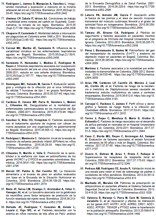 Studies included in the review.