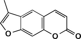 Structure of 3-methyl-7H-furo[3,2-g]-chromen-7-one (FCS005) 